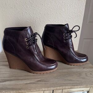 MICHAEL Michael Kors Dark Brown Wedge Boots, Rory bootie